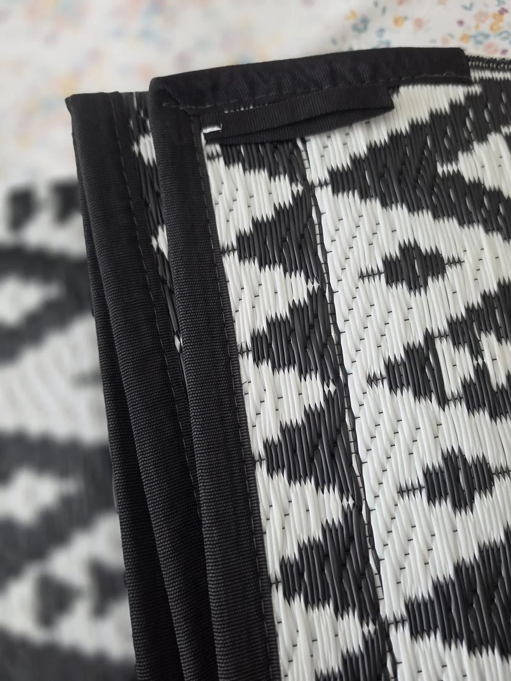 Black & White Geometric Indoor/Outdoor Door Mat